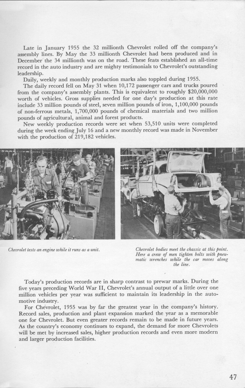 The Chevrolet Story - Published 1956 Page 49